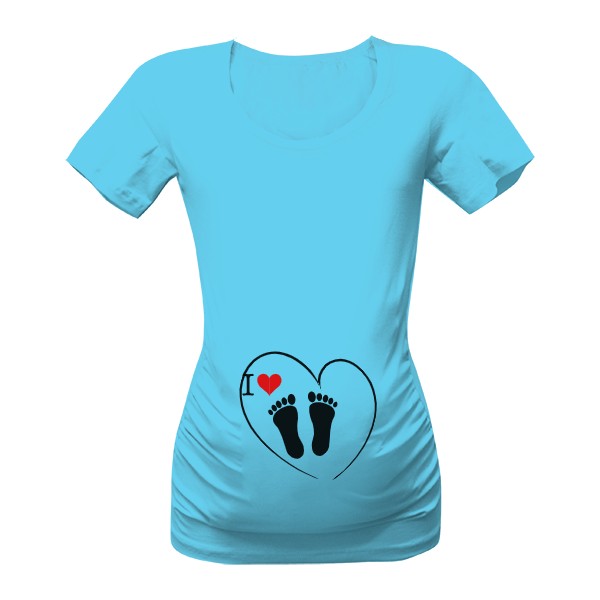 Tričko s potiskem I love nožičky miminko