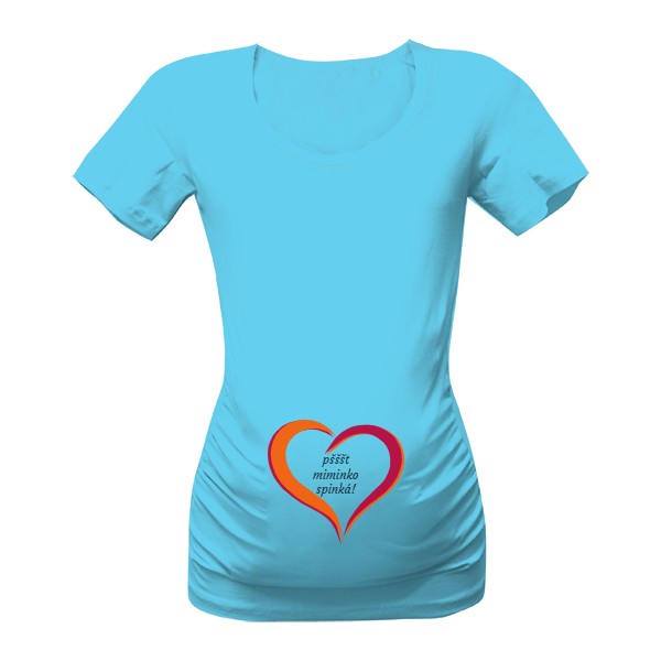 Tričko s potiskem Miminko spinká - modré